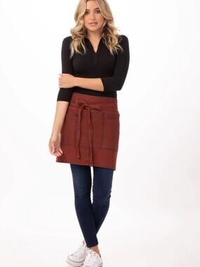 Chef Works Uptown Waist Apron in Red